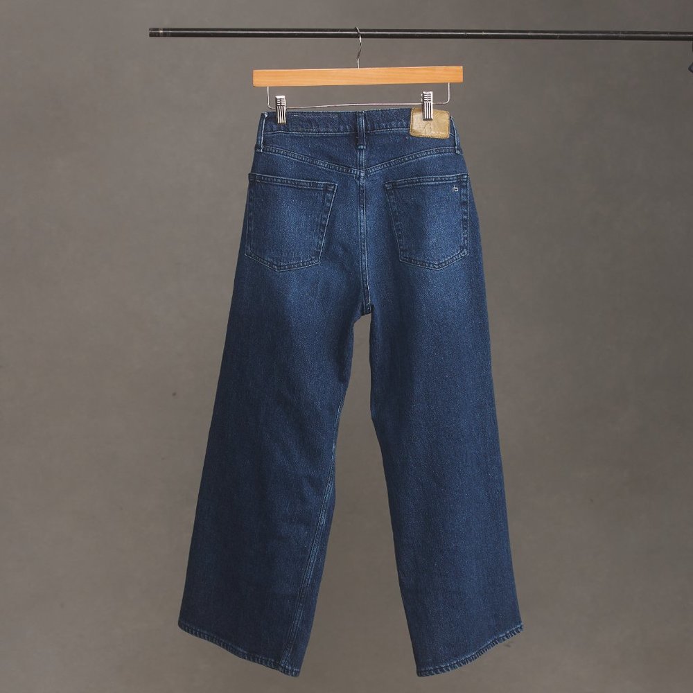 rag & bone Dark Blue Wide Leg Jeans - Picture 4 of 9